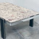 Violetta Calacatta marble coffee table on chrome base, 1970s