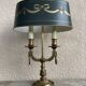 19th-century bouillotte lamp in solid bronze