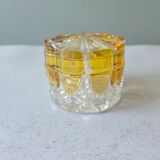 Amber and transparent crystal box Val Saint-Lambert Art Deco