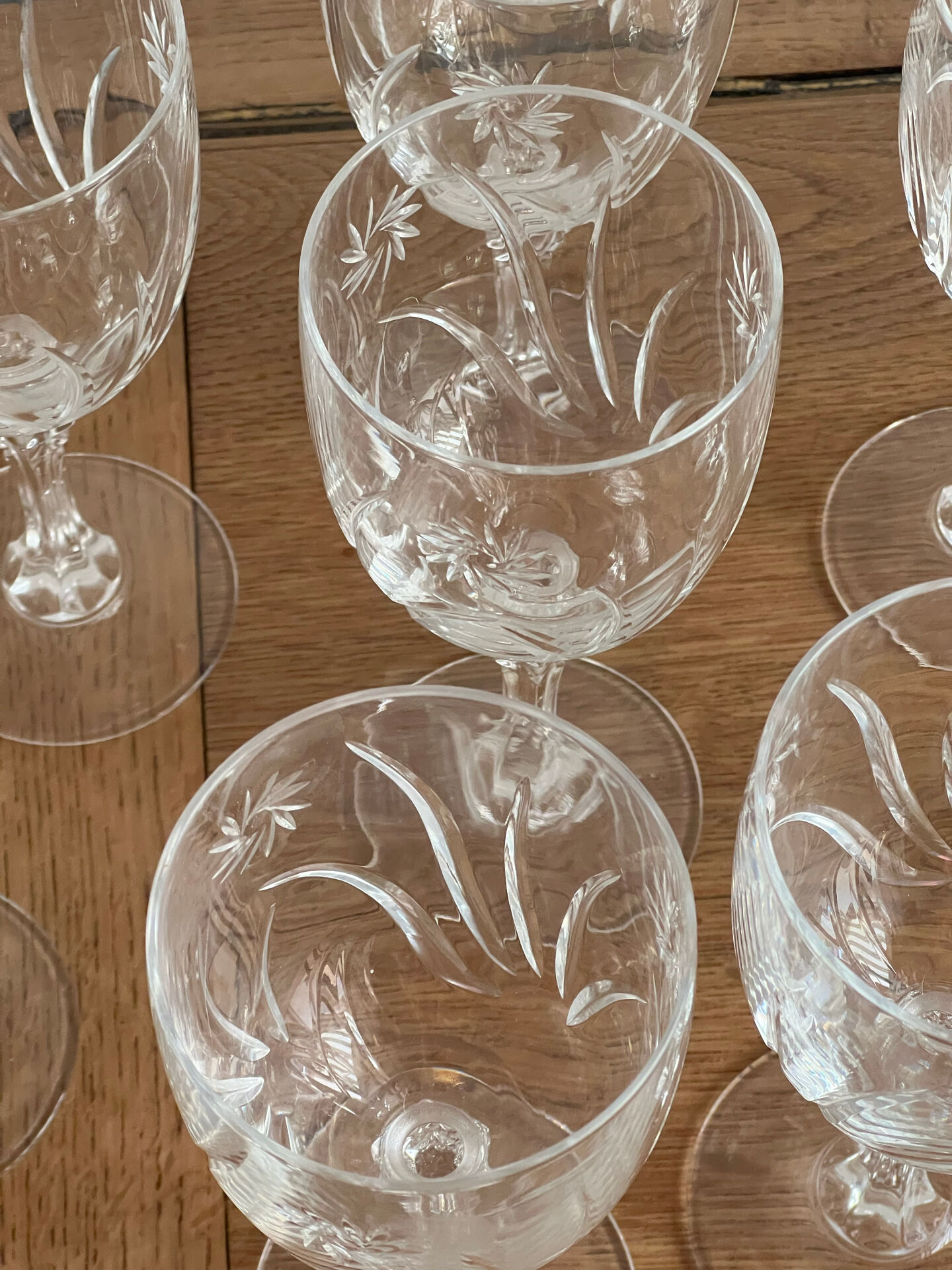 8 crystal stem glasses model Lude