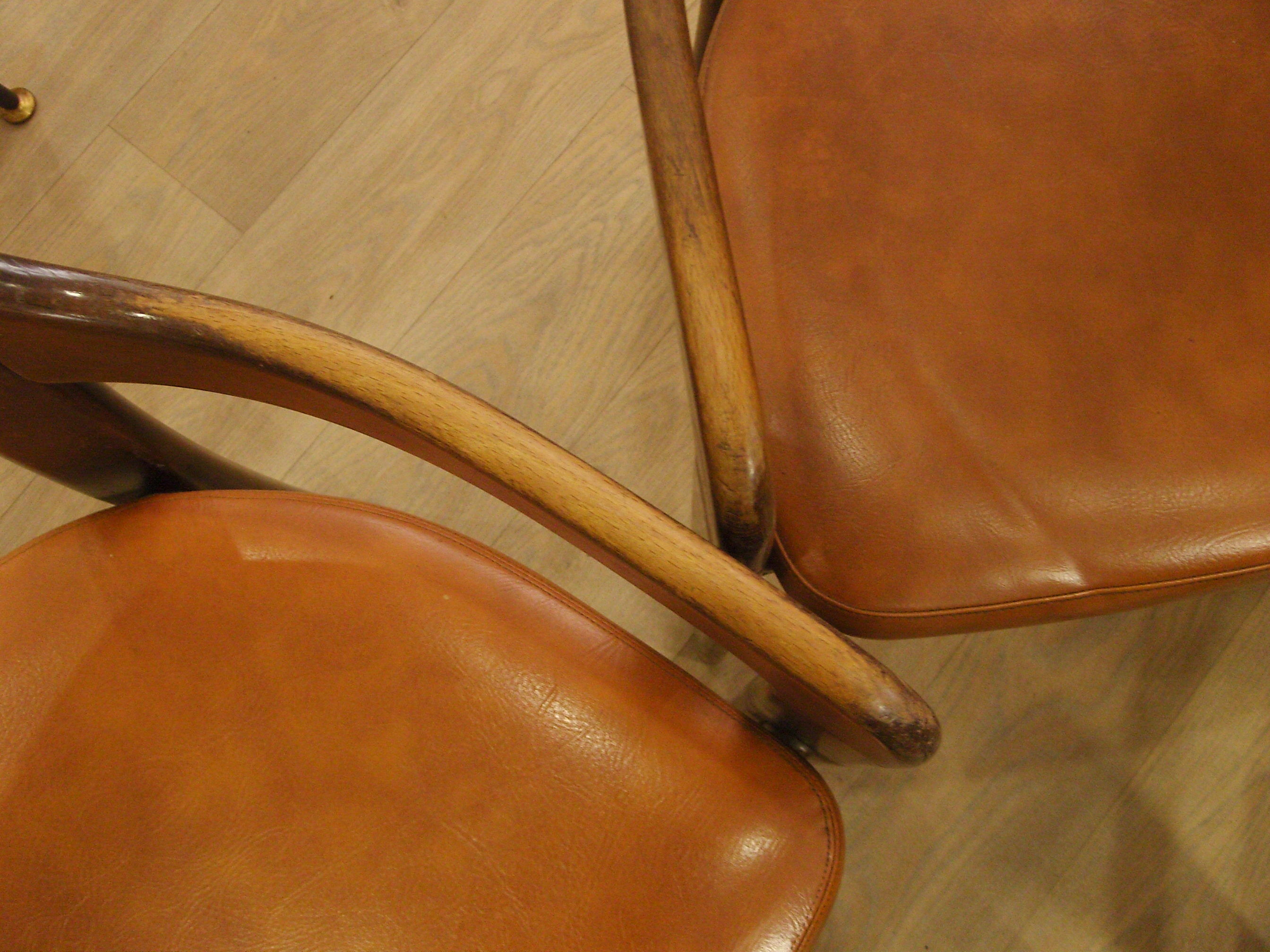 6 chairs design Bruno Rey, published by Dietiker and manufactured by the workshop "Stuhl aus Stein am Rhein