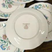 Set of 6 Large Flat Plates Villeroy & Boch "Delia" Vintage 26.5cm