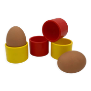 4 vintage egg cups, Sitap France, 1970s
