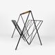 Metal and scoubidou graphic magazine holder 60s