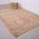 Peach Vintage Moroccan Rug 164 x 266 cm, Berber Wool Rug, Handmade Boho Rug