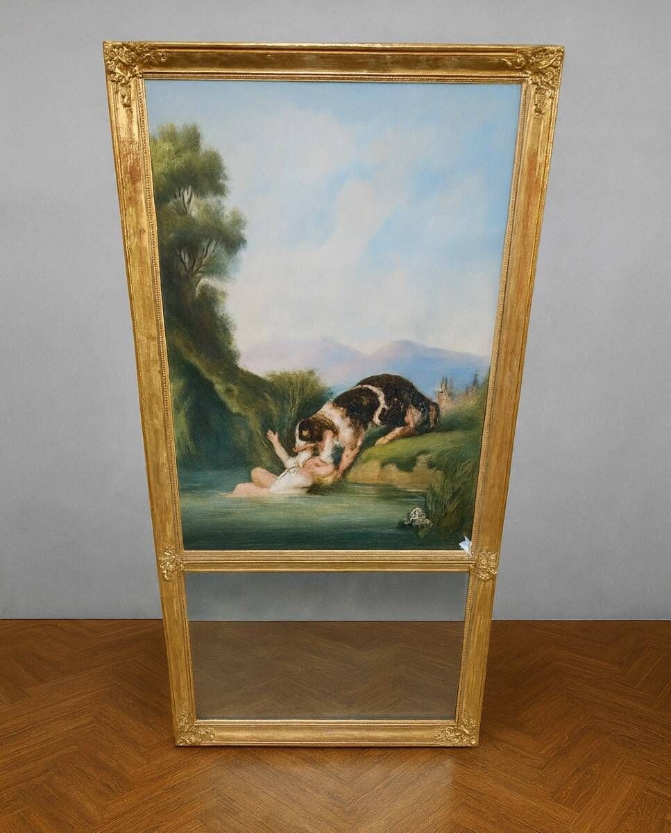 Grand miroir trumeau époque napoléon III