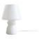 Lampe de table en verre blanc vintage, lampe champignon