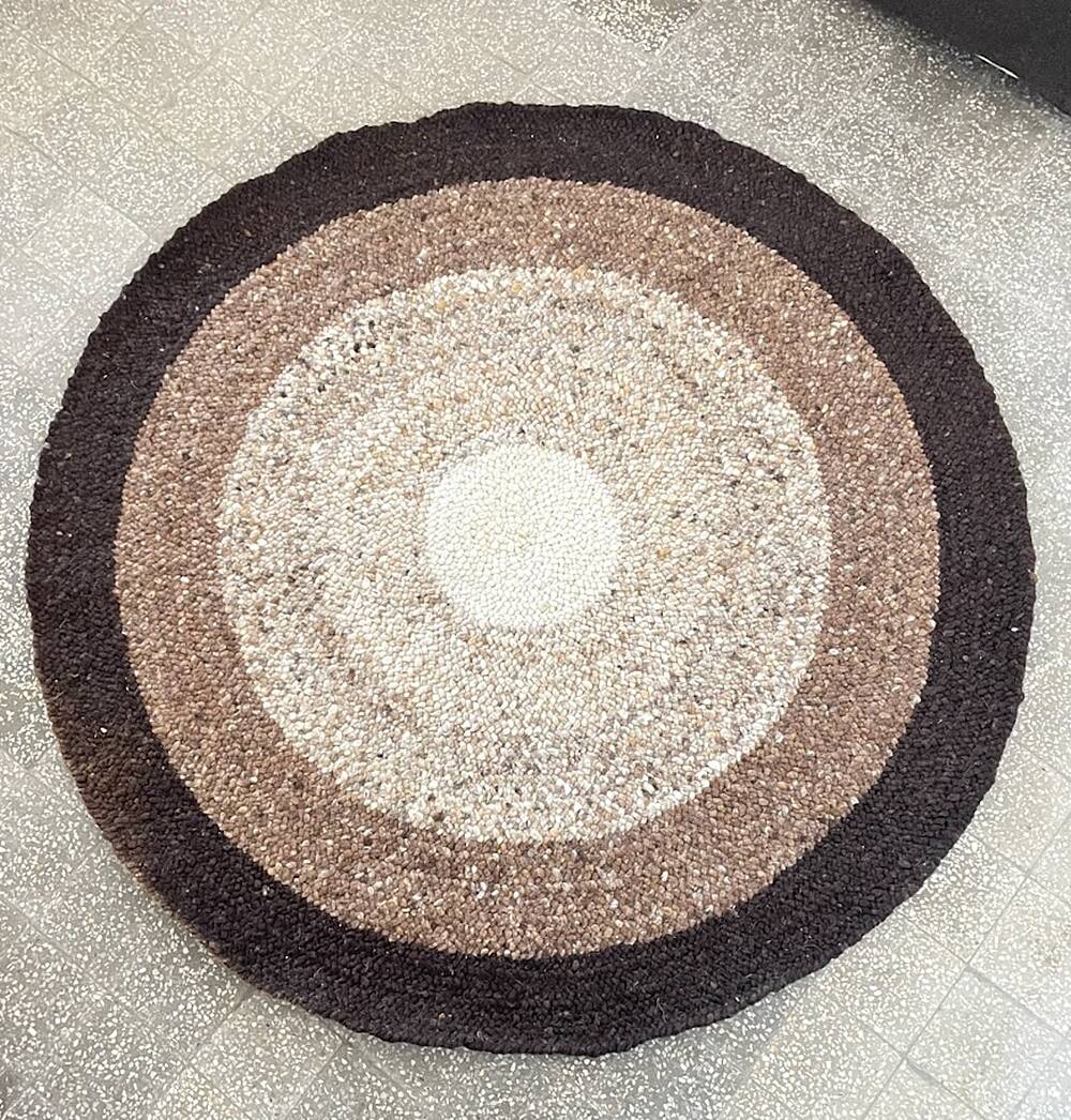 Hand-Woven Carpet Olbia Rondo by Tisca 2000s