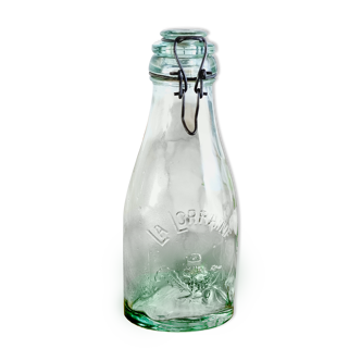 Jar la lorraine form bottle in light green glass 1 liter