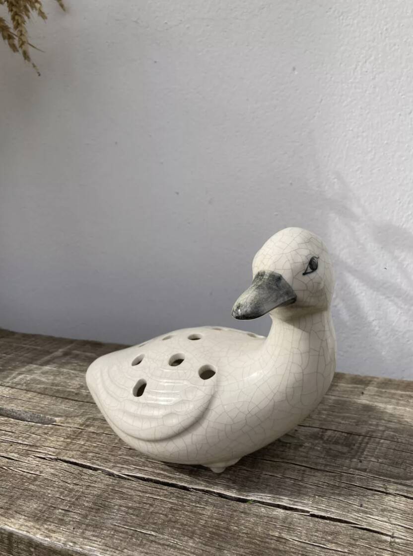 Canard en céramique blanc