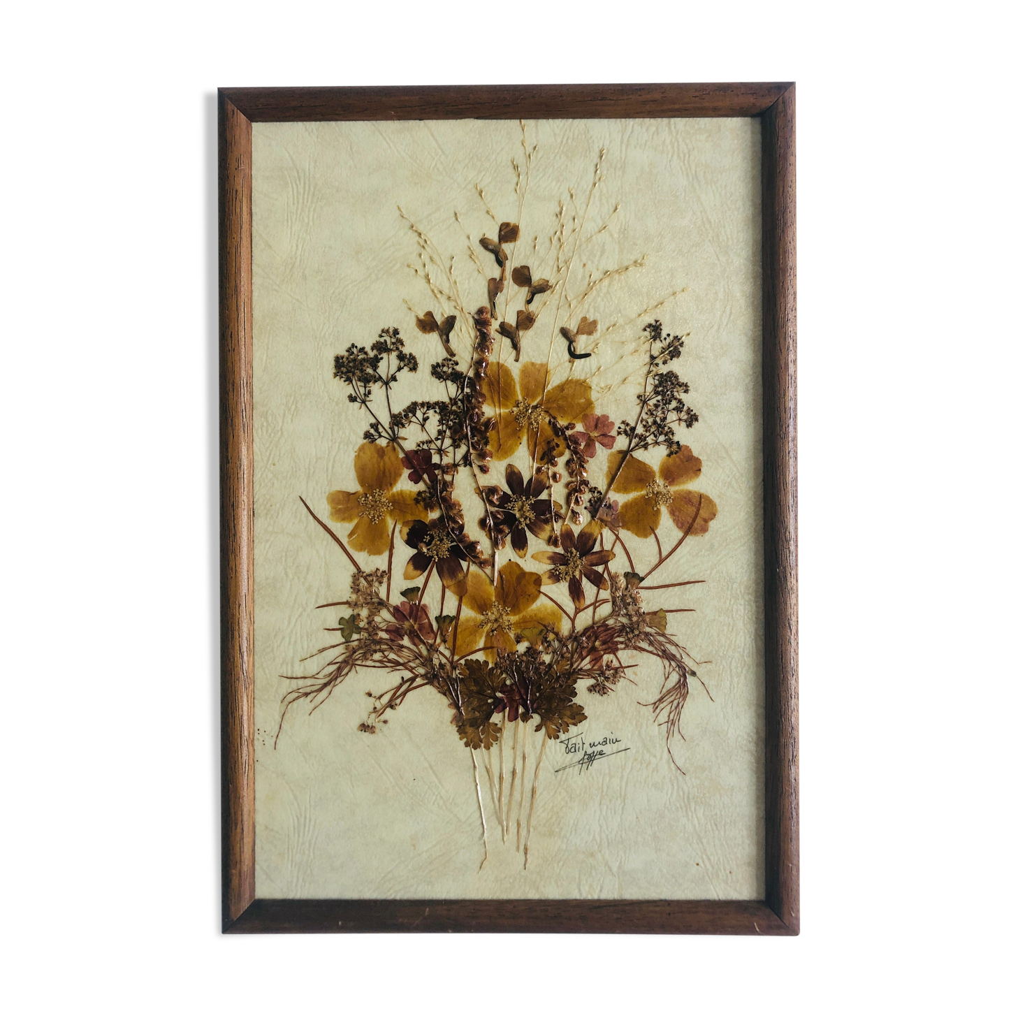 Frame dried flowers
