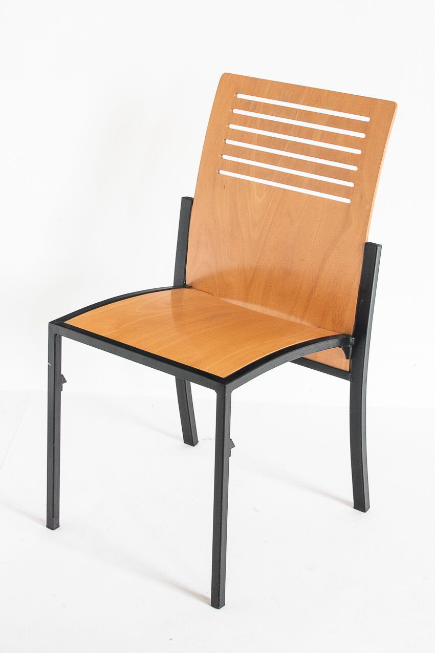 Set of 7 vintage Robert chairs by Thomas Albrecht for Atoll, Germany 1980