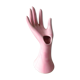 Main baguier, soliflore en céramique rose