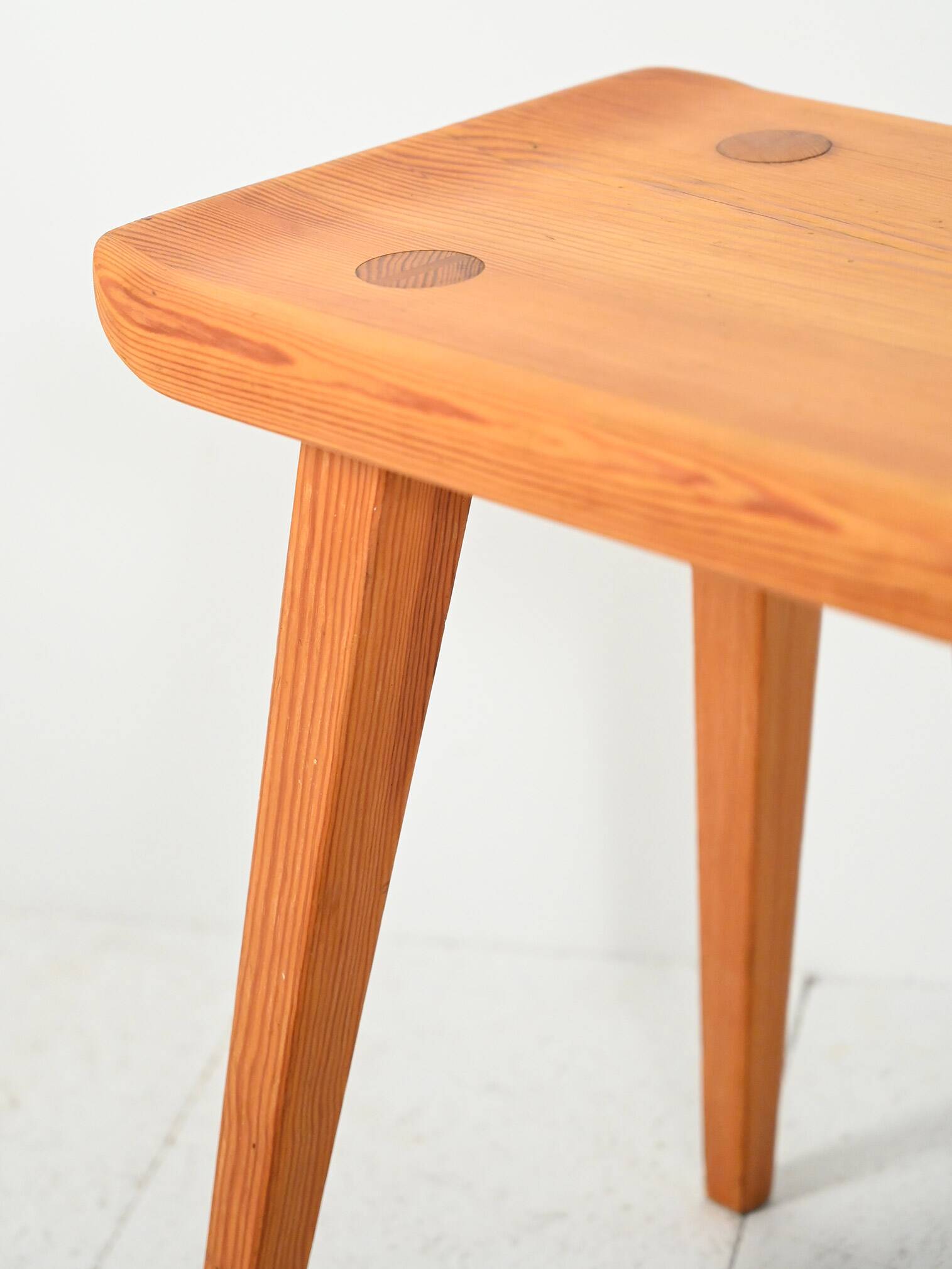 Vintage “Visingsö” pine stool by Carl Malmsten