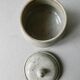 Set of 4 cups, 1 mazagran, 1 milk pot and 1 sugar bowl in pyrity sandstone, signed