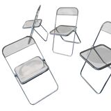4 folding chairs "PLIA" by Giancarlo Piretti for Castelli 1967