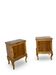 Tables de chevet italiennes en placage de noyer du milieu du siècle, années 1960.