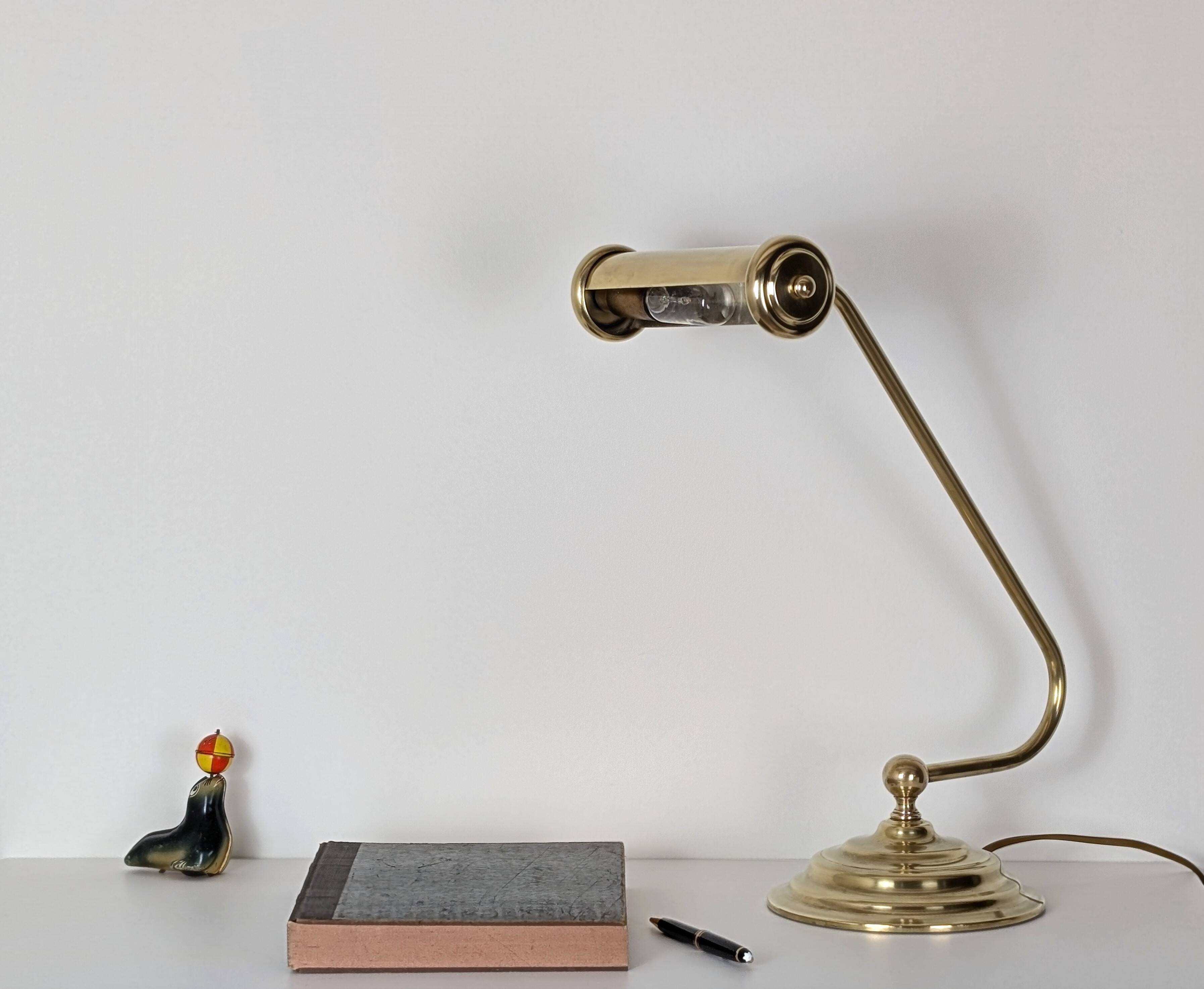 Brass desk lamp