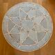 Vintage round cowhide rug 70