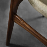 Vintage Scandinavian Modern Teak and Beige Wool Dining Chairs Model 89 by Erik Buch, 1950s, Set of 4