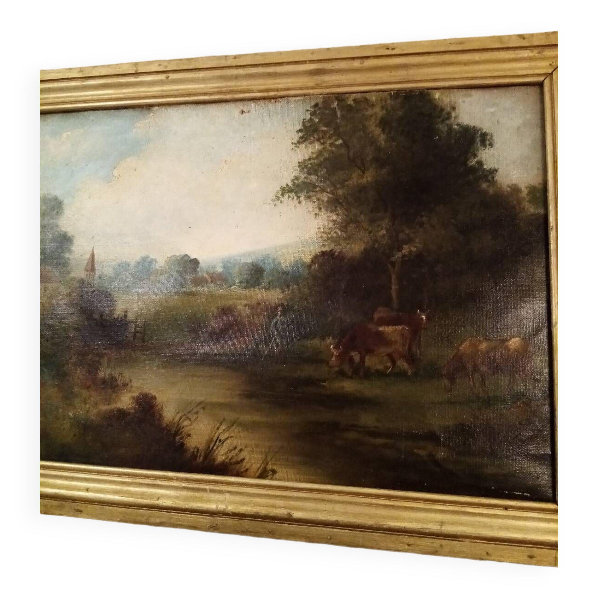 Farm landscape scene painting