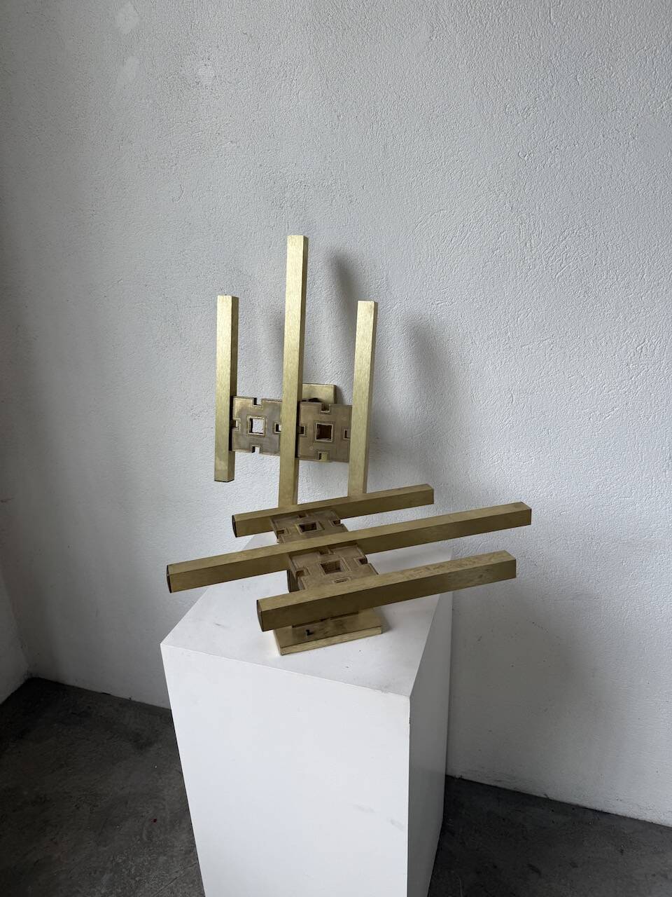 Pair of Regency brass wall lights in Italy