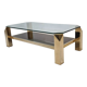 Belgo chrom coffee table 23kt gold plated, 1970's