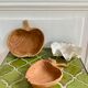 Wooden cups apples