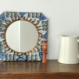 Vintage ceramic mirror - 41x42cm