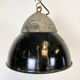 Vintage Black Enameled Hanging Lamp, 1930s