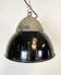 Vintage Black Enameled Hanging Lamp, 1930s