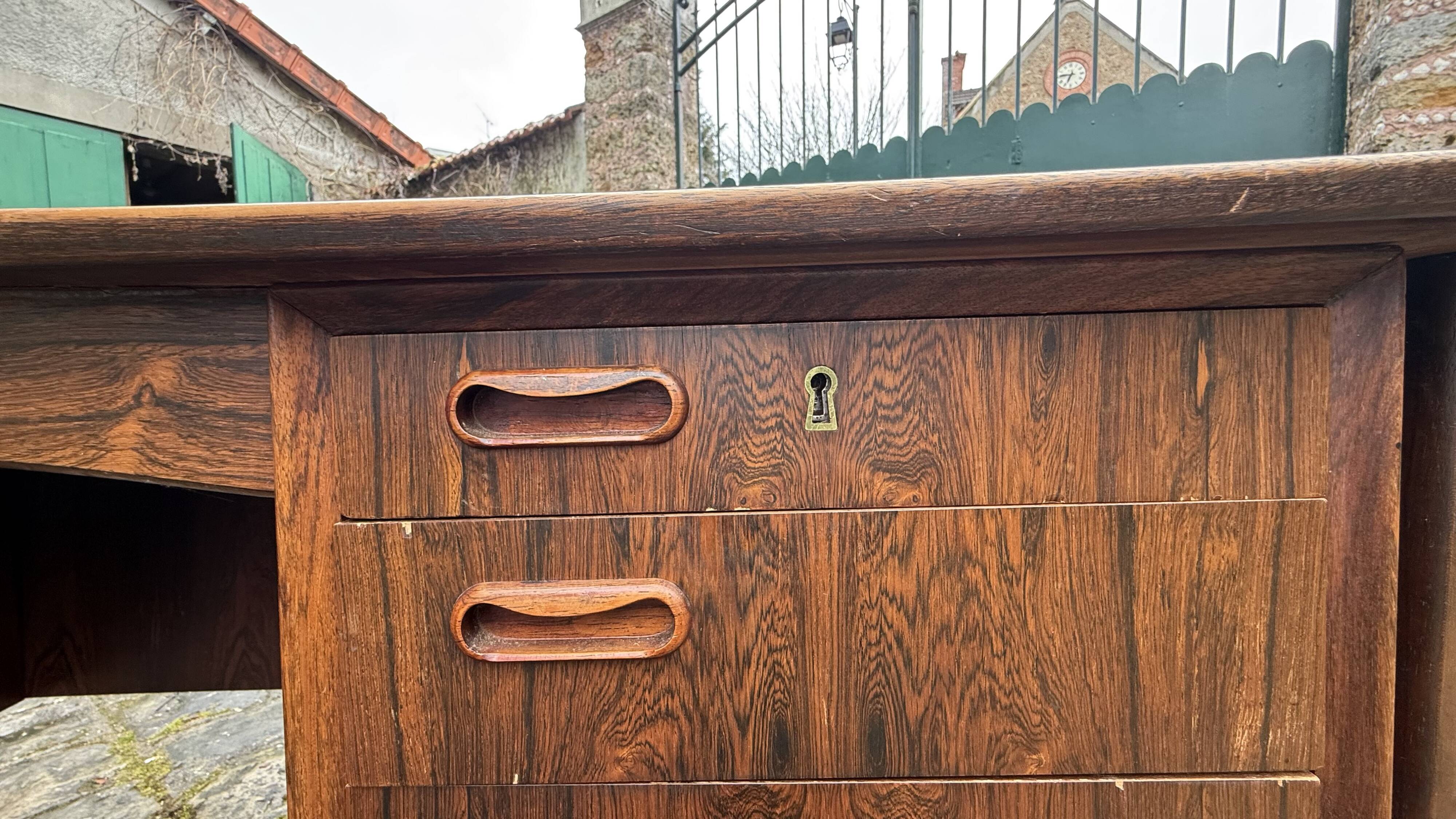 Bureau Mid-Century en Teck par Svend Age Madsen pour HP Hansen, Danemark,
