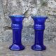 Paire de vases Holmegaard bleu cobalt – design scandinave – Michael Bang