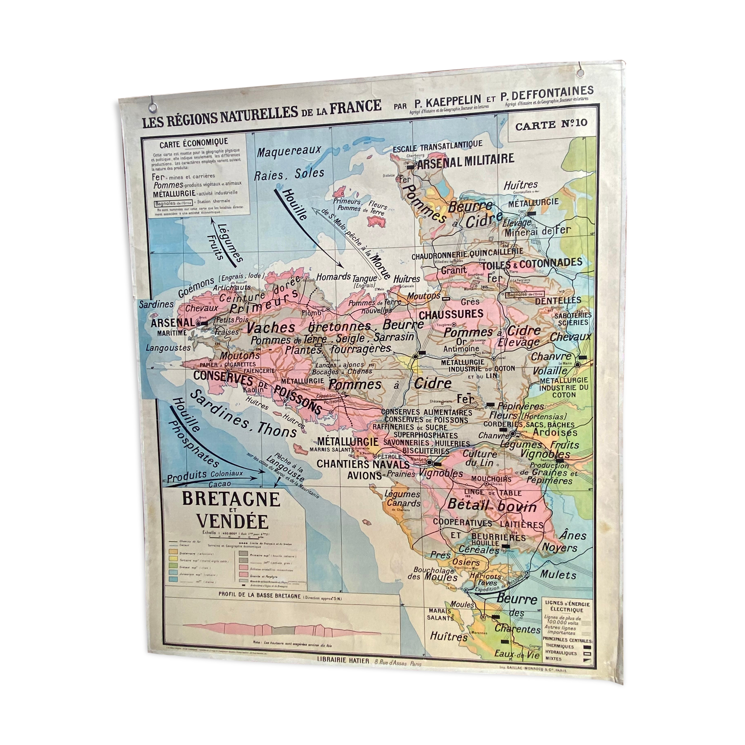 Carte 10 - bretagne et vendée - paul kaeppelin et deffontaines
