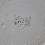 Set of 4 plates in luneville earthenware - murat model