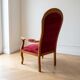 Louis XV armchair in wood and red velvet