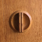 Compass foot chest of drawers in light oak from the 1960s