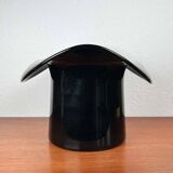 Vintage Italian vase top hat in Murano glass, 1980s.