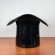 Vintage Italian vase top hat in Murano glass, 1980s.
