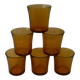 Lot de 6 verres en verre ambré duralex.