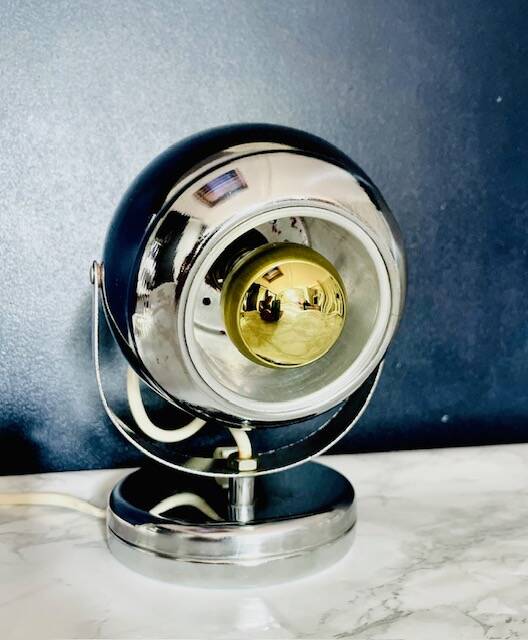 Space Age Chrome Eyeball Lamp 50s - 60s