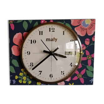Vintage clock, "Maty Fleurs" wall clock