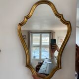 Italian mirror in gilded wood