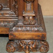 French walnut buffet sideboard, decorated, circa 1850.