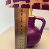 Expressive table lamp in Plum Black made from a vintage design vase by WGP.