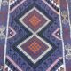 Kilim violet berbère fait à la main 56x95cm