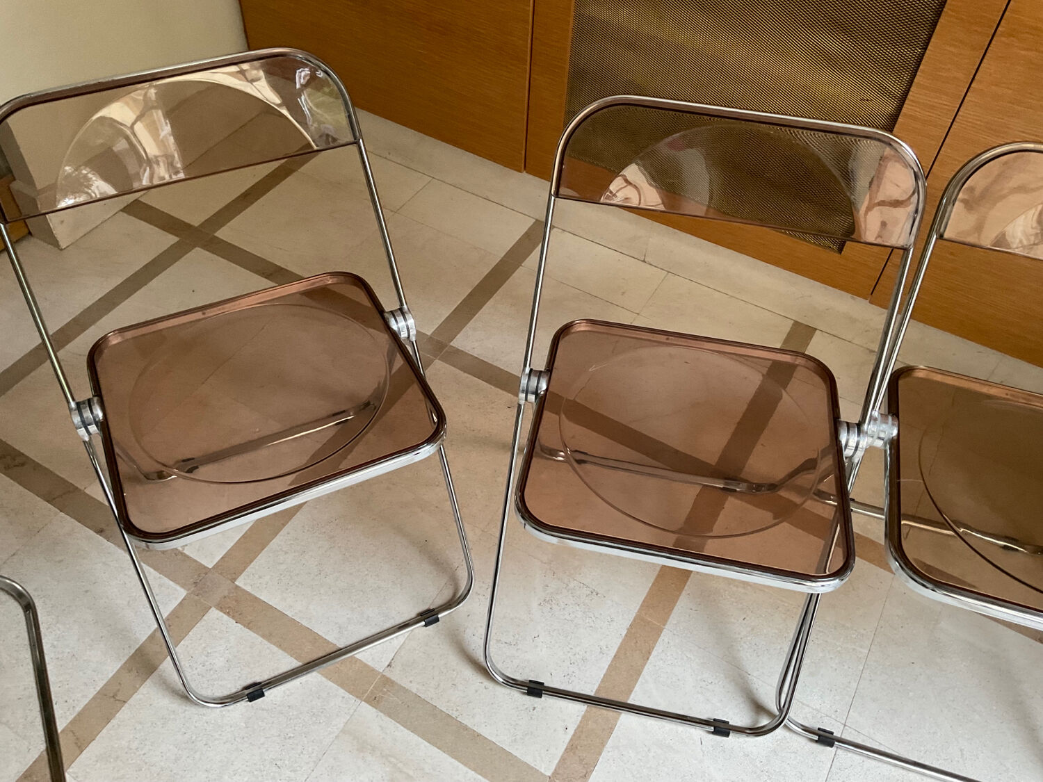 Plia 5 chairs by Giancarlo Peretti for Castelli vintage