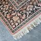 Vintage Kasmir Silk Hand-Knotted Rug with Floral Pattern, Pakistan 1950s