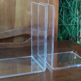 Plexiglas designer bookends