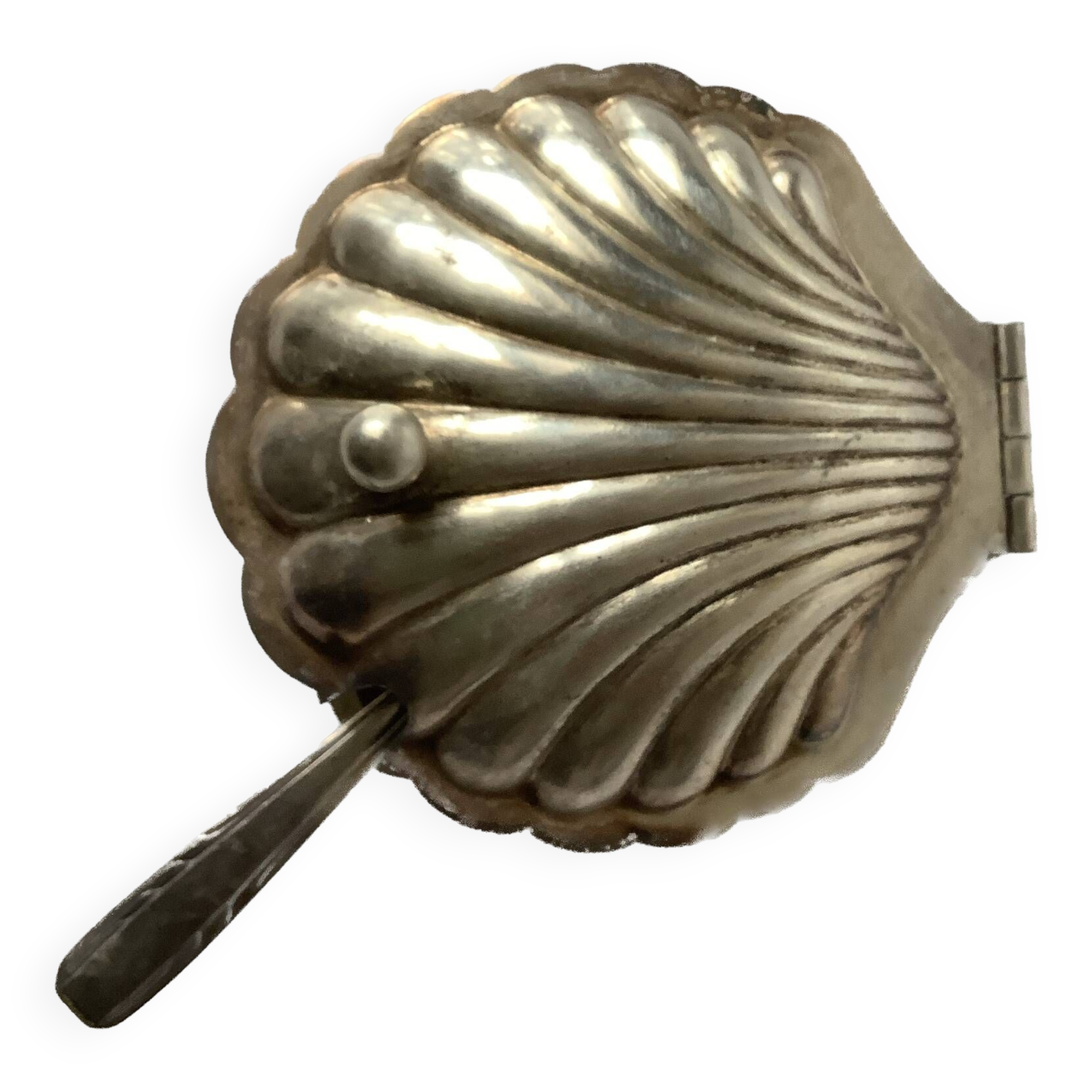 Silver-plated caviar or butter dish